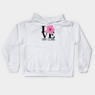 LOVE Cape Coral Hibiscus Kids Hoodie